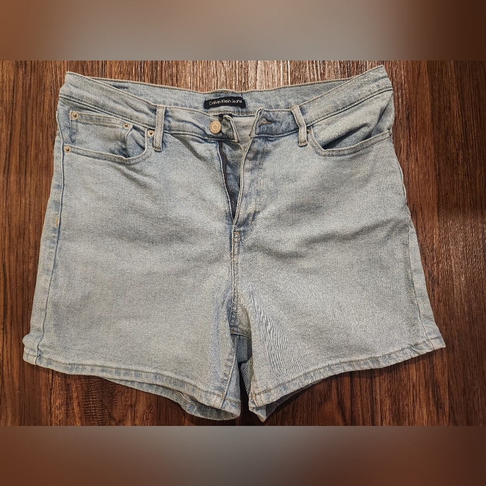 Calvin Klein Women's Classic Light Blue Jean Shorts